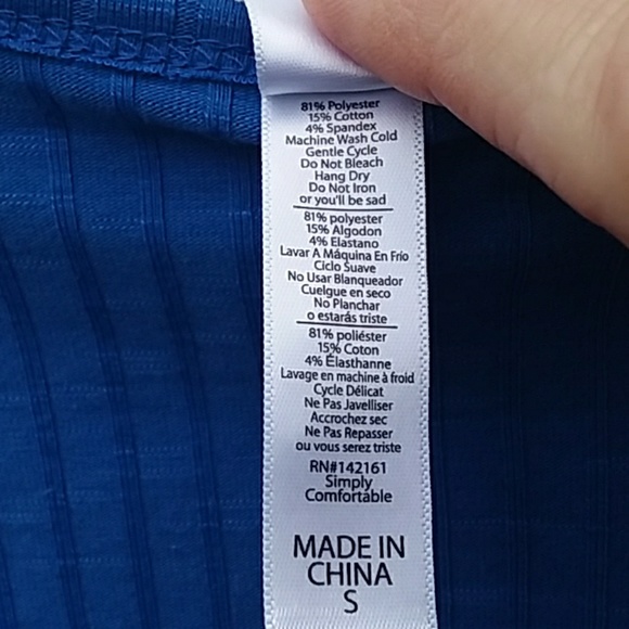 LULAROE BLUE SIZE SMALL LONG SLEEVED TOP NWOT - Picture 2 of 4